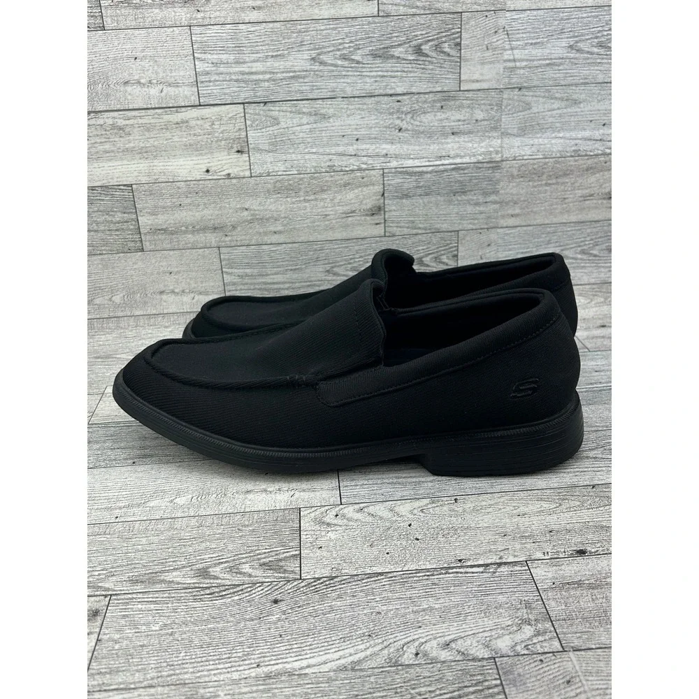 Skechers DressKnit Relaxed‎ Fit Mens Black Slip On Loafers 65134 Size 8.5 BBK